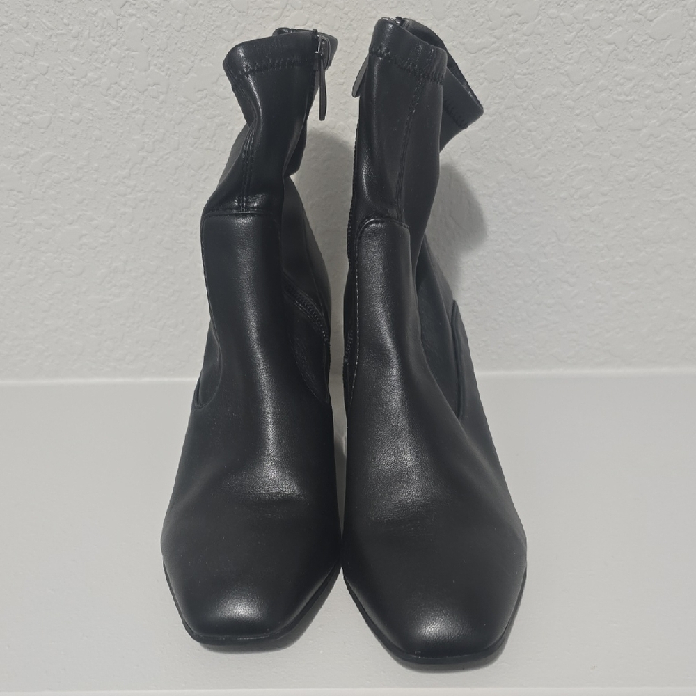 Franco Sarto Sleek Black Ankle Booties